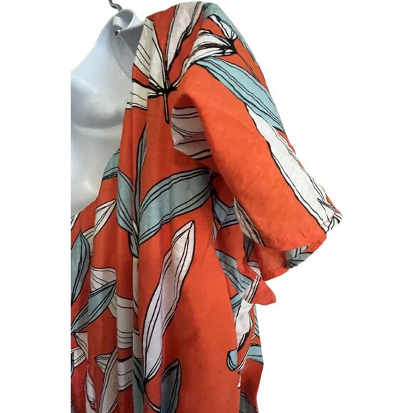 Flirty Tropical Off One Shoulder Jumpsuit Womens XL Coconinno Wide Leg - Picture 10 of 15